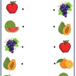 Matching Fruits Kids Worksheet
