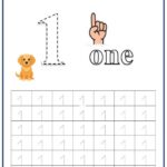 Number One Tracing Colouring Kids Worksheet