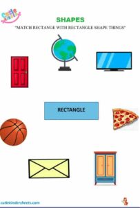 Rectangle Shape Matching Kids Worksheet