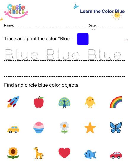 Learn the Color Blue